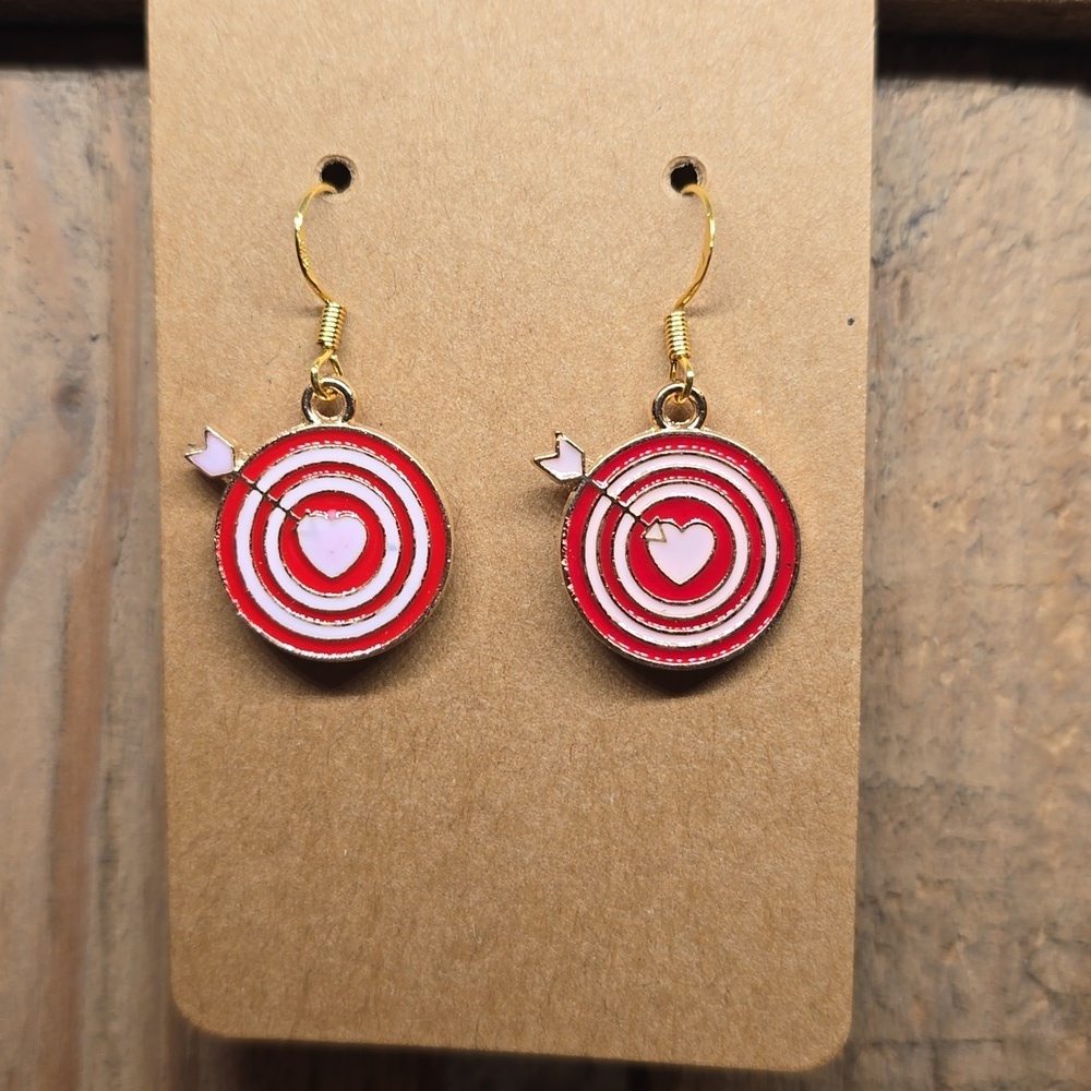 Valentine's Day Target Heart Earrings